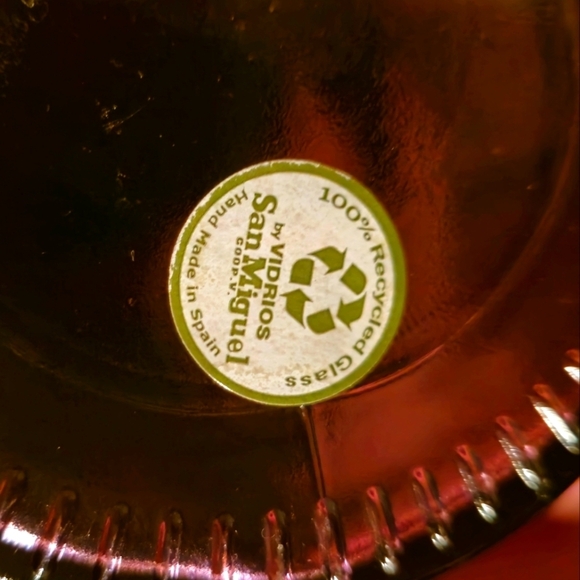 San Miguel(Spain) Recycled Red/Pink 17.5" Decanters With Stoppers - 2 - Picture 7 of 7